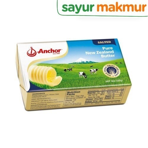 

Anchor Pure Salted Butter 227 gram Sayurmakmur