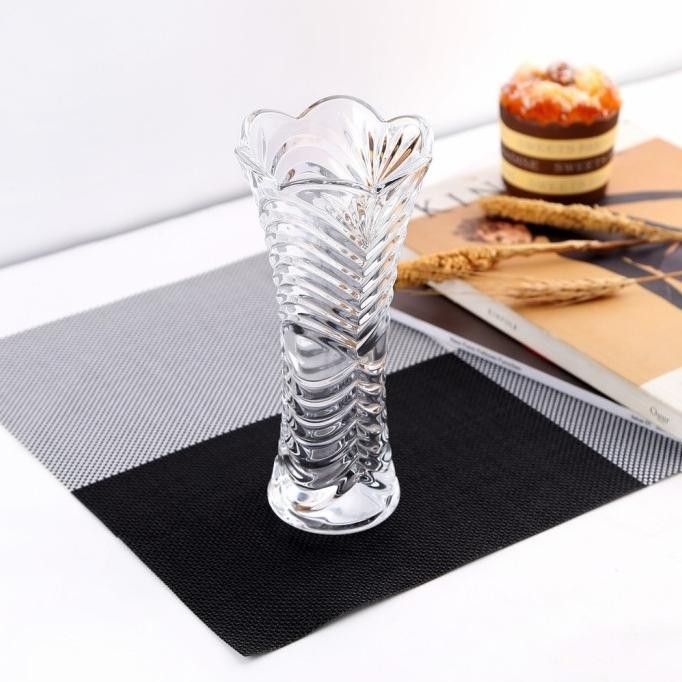 Vas Kristal Bunga / Vas Bunga Kristal Meja Tamu Tinggi 18.5 Cm