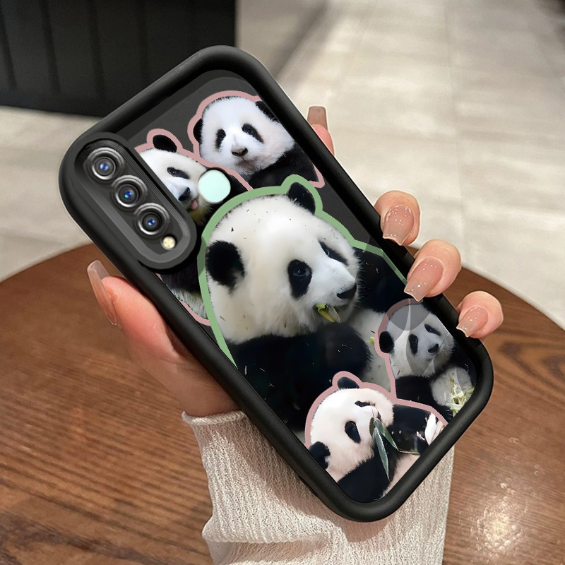 Casing Hp VIVO Y19 VIVO Y5s Case Casing lunak Anti Drop silikon Softcase ponsel lucu HP kreatif Pand