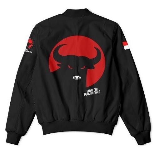 JAKET PDIP /JAKET BOMBER PDIP PARTAI PDI PERJUANGAN CUSTOM KEREN . TSABITASARIN12