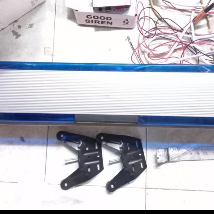 Lampu Light Bar Atap Mobil 12V Slim Biru+Sirine Ch