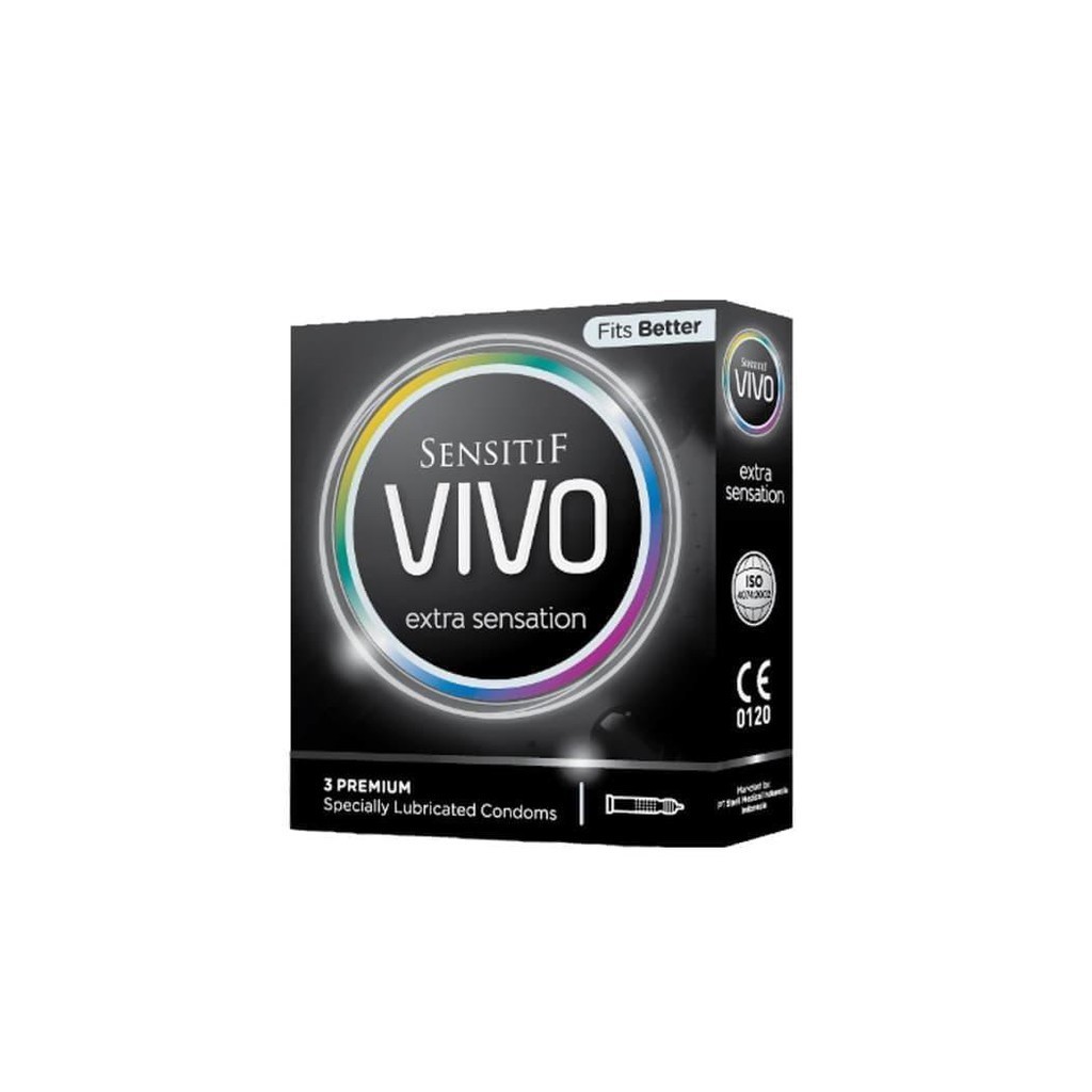 BEST SELLER KONDOM SENSITIF VIVO EXTRA SENSATION CONDOM  PRODUK PILIHAN