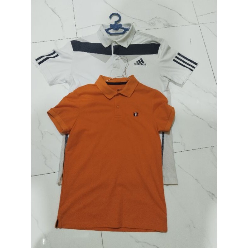 kaos adidas dan polo kerah 2 baju