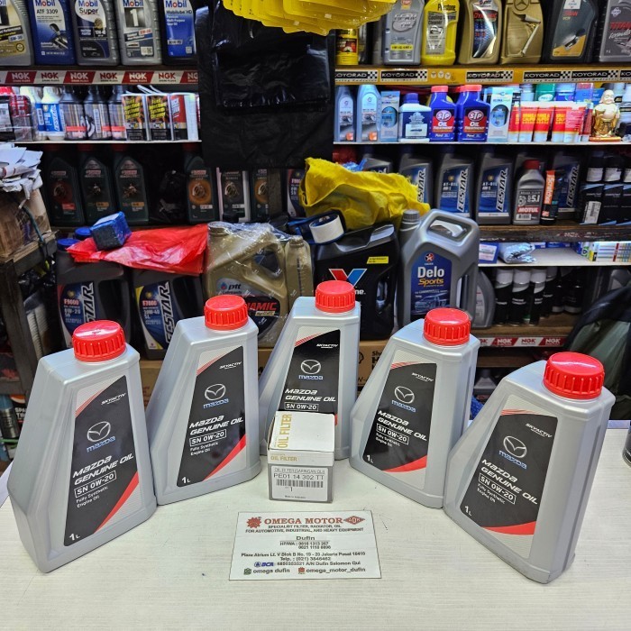 PAKET OLI MAZDA 0W20 5LITER + FILTER OLI MAZDA CX5 ORIGINAL ASLI 100%