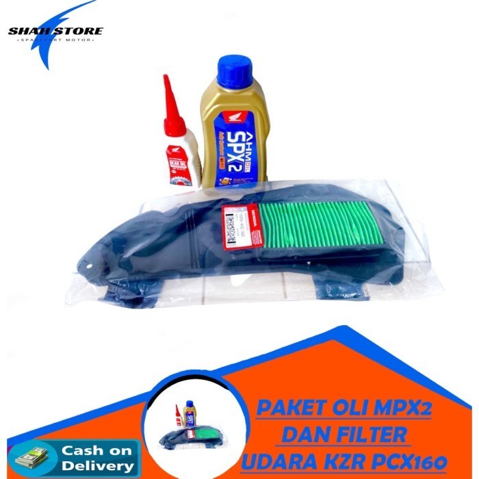 PAKET OLI SPX 2 OLI GARDAN FILTER UDARA PCX 160 NEW / OLI SPX2 FILTER