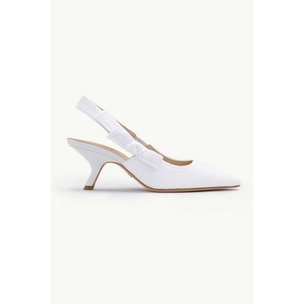 CHRISTIAN DIOR J'Adior Slingback Pumps 65mm in White Technical Fabric