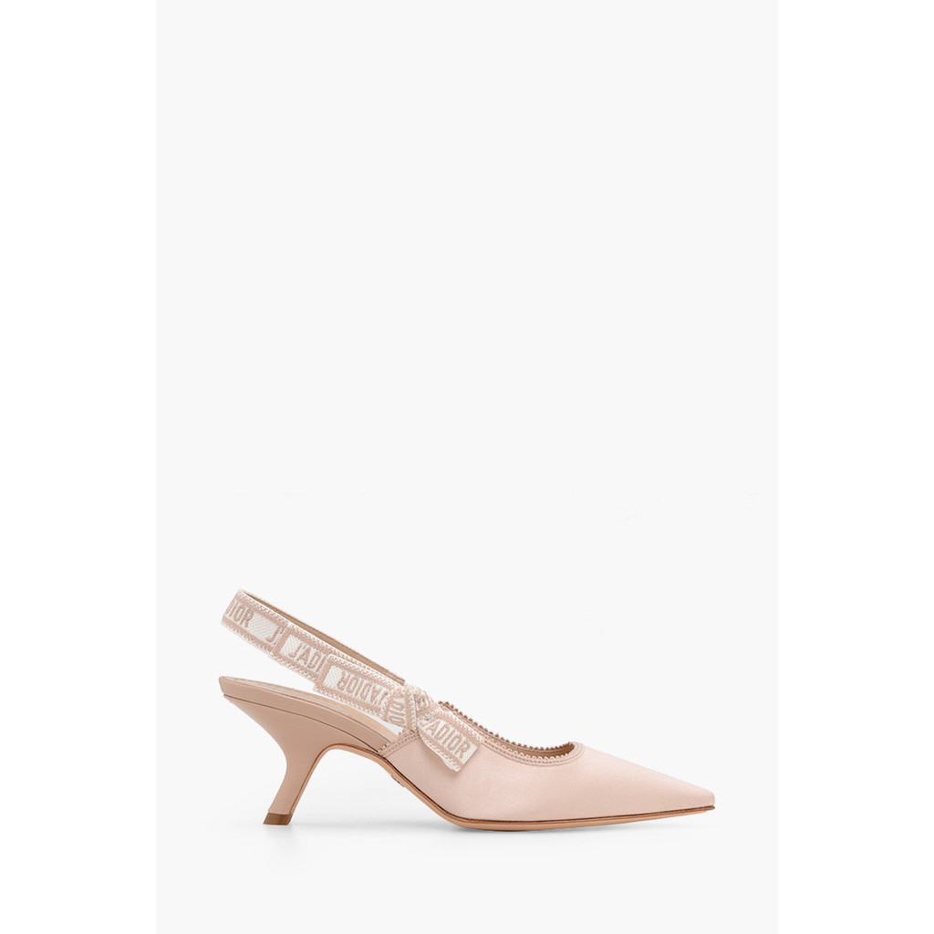 CHRISTIAN DIOR J'Adior Slingback Pumps 65mm in Nude Embroidered Satin and Cotton