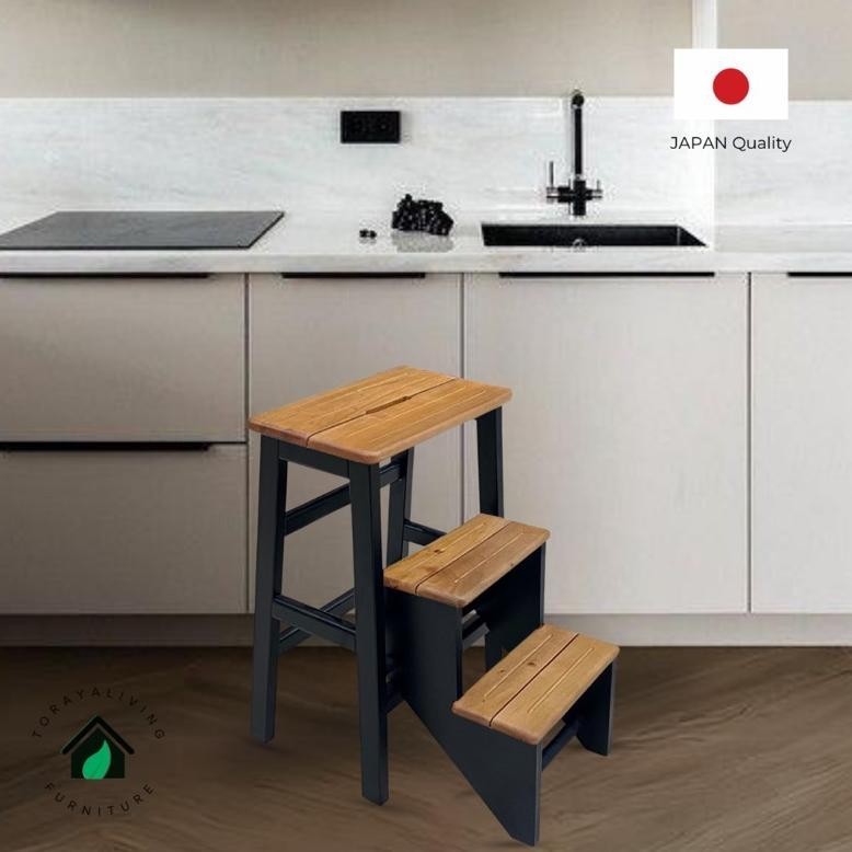 Tangga Lipat Kayu Estetik/ Tangga Lipat/ Kursi Lipat Bangku Lipat Minimalis Murah SCH60