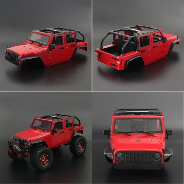 Hard Body Rubicon Wrangler Jeep 1/10 Open Roof 313mm Adventure Crawler