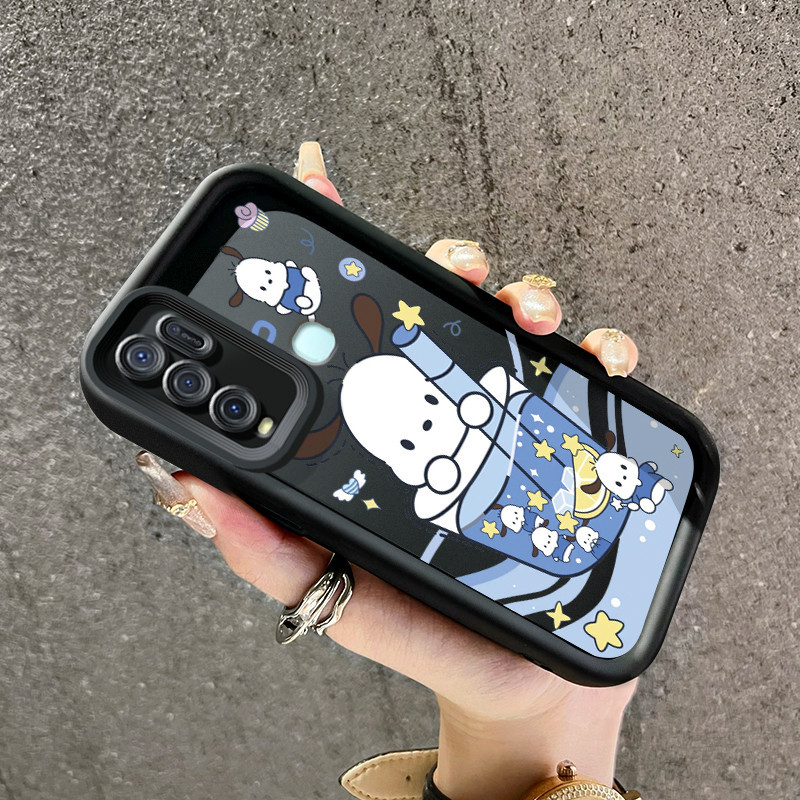 Casing Hp VIVO Y50 VIVO Y30 VIVO Y30i Case hp ponsel pola kartun Cinnamoroll silikon Casing kerangka