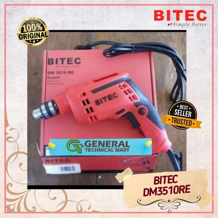 MESIN BOR LISTRIK 10MM DM 3510 RE BITEC DM3510RE