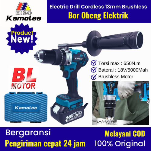 KAMOLEE TOOL 13MM PRO CORDLESS 650N.M BRUSHLESS/BOR OBENG LISTRIK