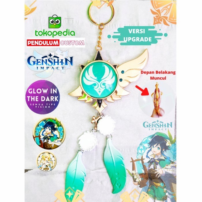 GANTUNGAN KUNCI VISION GENSHIN IMPACT KEYCHAIN ARCHON VENTI PREMIUM