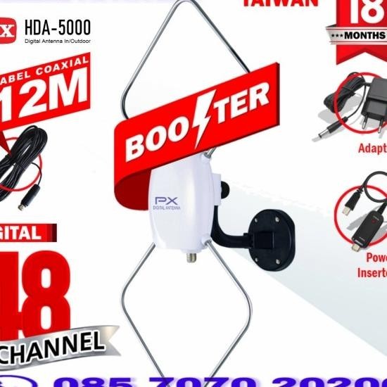 Berkualitas| PX HDA5000 ANTENA TV LUAR DALAM DIGITAL TV INDOOR OUTDOOR PX HDA 5000