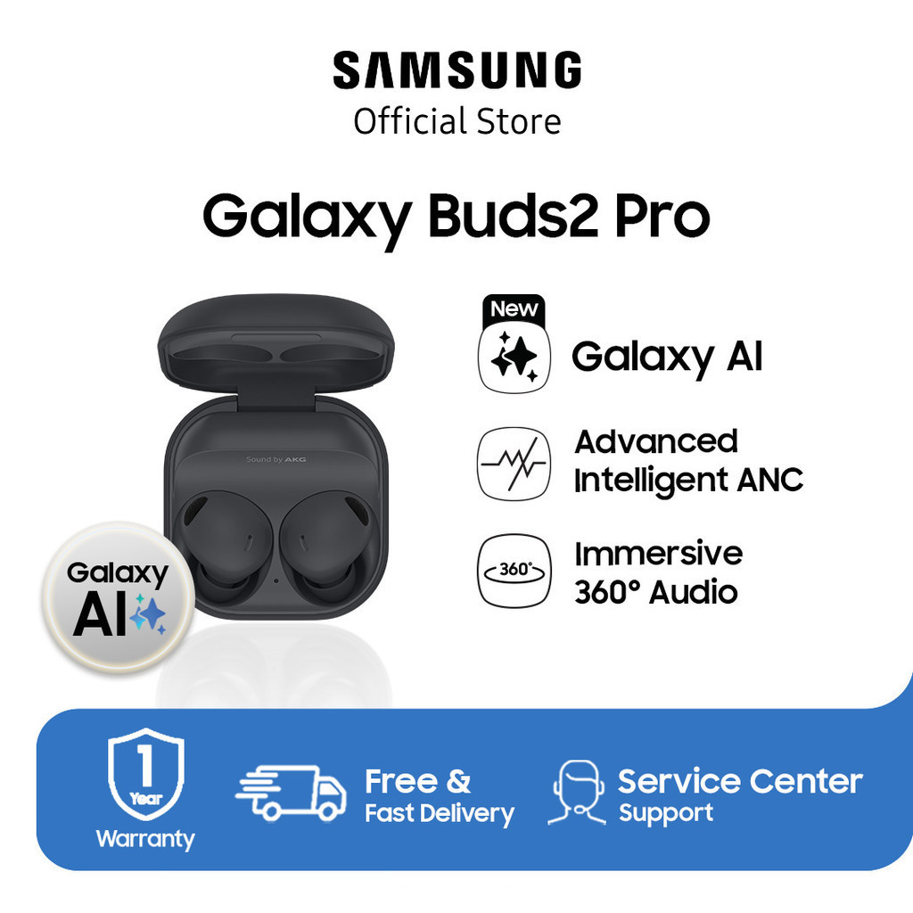 Samsung Galaxy Buds2 Pro - Graphite, Galaxy AI, Handphone AI, Buds AI