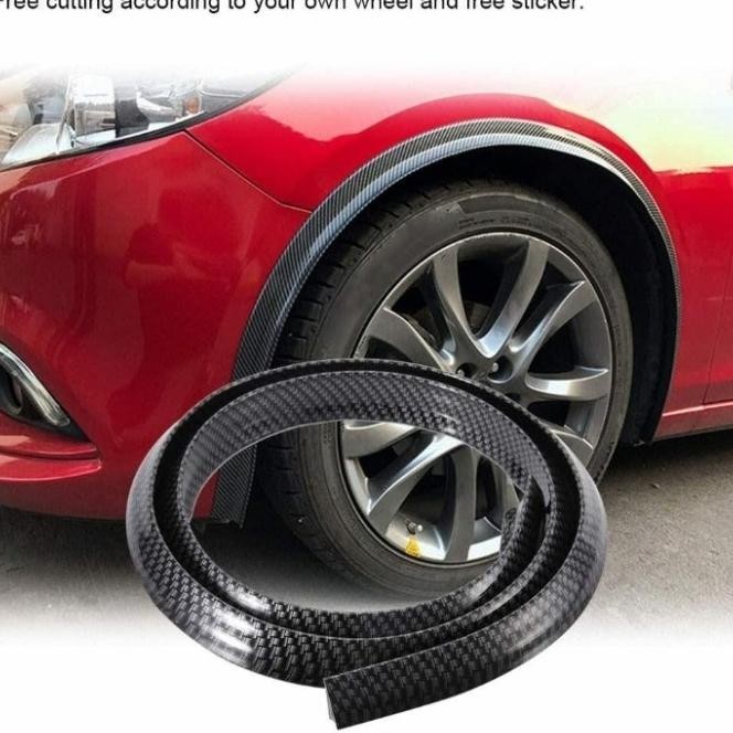 Fender Karet Mobil Motif Carbon/Over Fender Roda Mobil Carbon + Leem
