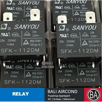 Rilai Rilay Sanyou SFK 112DM 20A 250V Relay Modul Pcb AC LG
