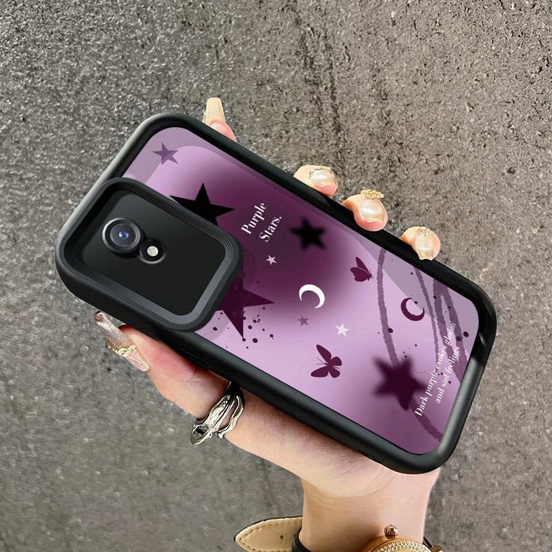 Casing Hp VIVO Y02 VIVO Y02A VIVO Y02T Case HP pola bintang dan bulan Kesing lunak ganda sederhana S