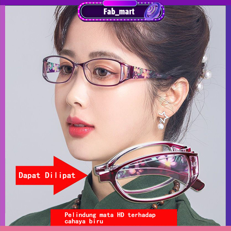Kacamata membaca wanita model lipat - Kacamata plus baca dan jalan original - kacamata plus 1.00 S&D