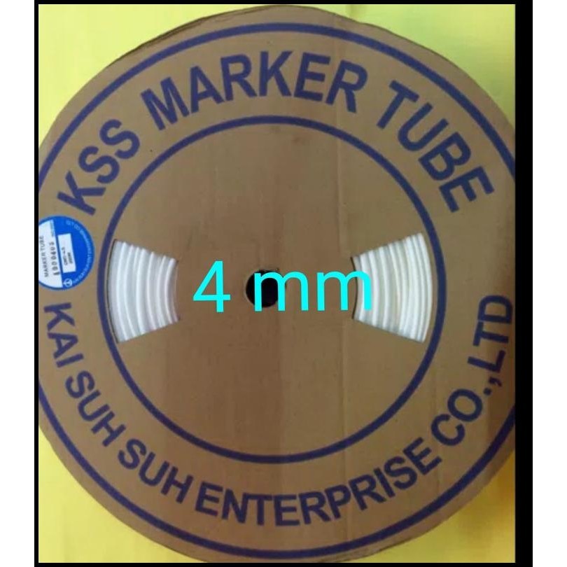 

TERMURAH KSS MARKER TUBE 4MM CUBING LABEL KABEL LISTRIK NAME WARNA PUTIH