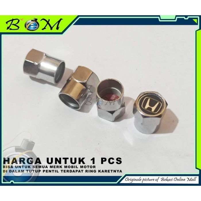 Tutup Pentil Ban Mobil Motor chrome Logo honda mobil