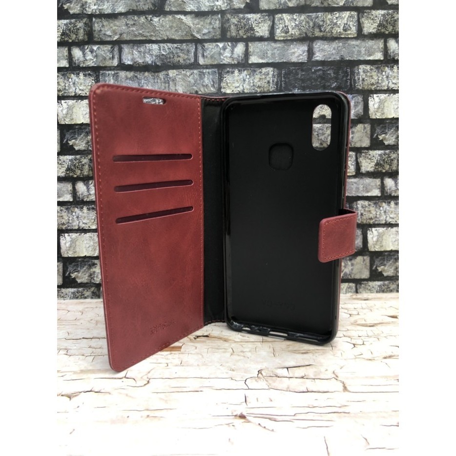 Flip Wallet Cover Vivo Y91C Sarung Buku Hp Dompet Case Casing Y91 C