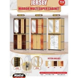 TERLARIS Lemari Pakaian Plastik Naiba JERSEY BOSTON Rak Cermin Kaca 9204 9224 MURAH