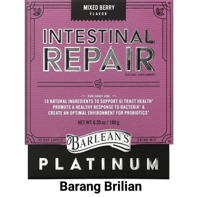 

Barlean's Platinum Intestinal Repair, Mixed Berry, 180 Gram, USA