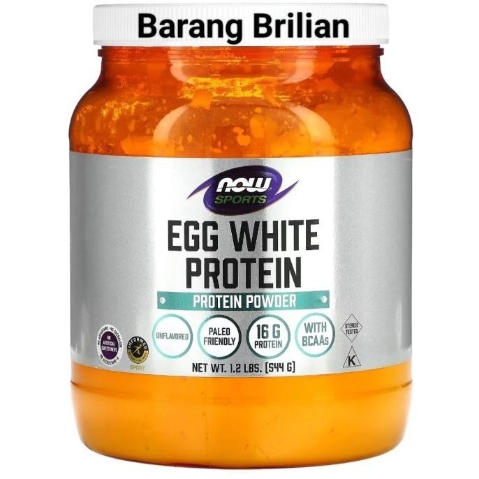 Now Egg White Protein Powder 544 Gram ORI USA