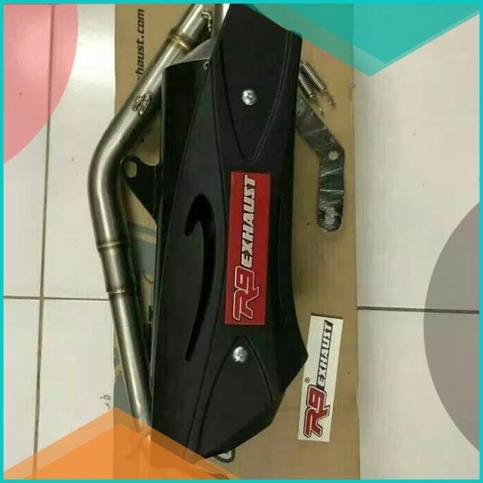 KNALPOT R9 MISANO SS SERIES BLACK HONDA VARIO 125 PNP ORIGINAL R9 19F3