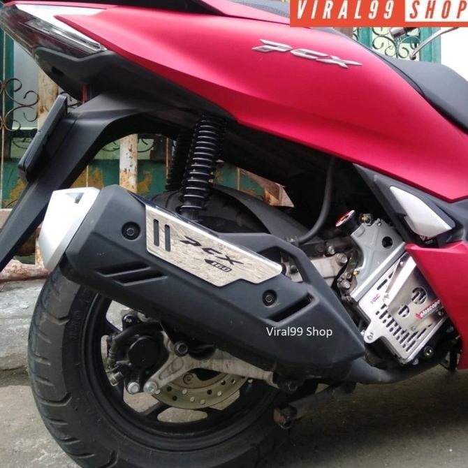 Aksesoris Garnish Tutup Knalpot New Pcx 160 2021 2022 Muffler Cover