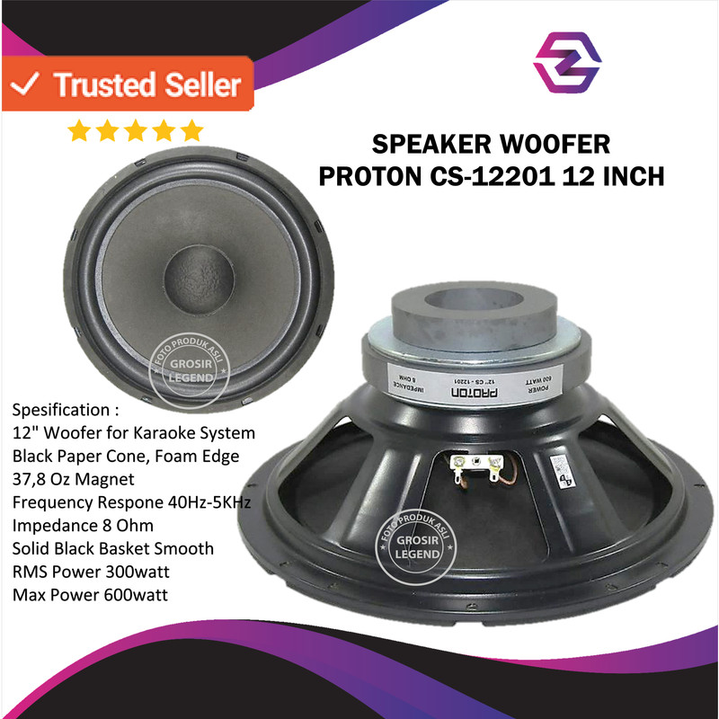 Speaker Woofer Komponen Proton CS 12201 Woofer 12inch Double Magnet