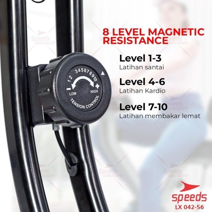 Speeds Spinning Bike Magnetic Bike Sepeda Statis Alat Olahraga Gym Desameri