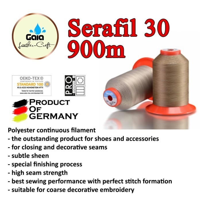 

serafil 30 900m - leather thread - benang jahit kulit