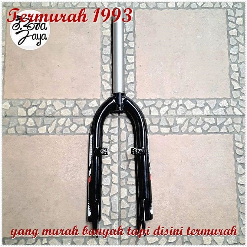 FORK GARPU BMX UNITED HITAM BESI 28.6 OVER SIZE TANPA DRAT  Sparepart Sepeda Termurah