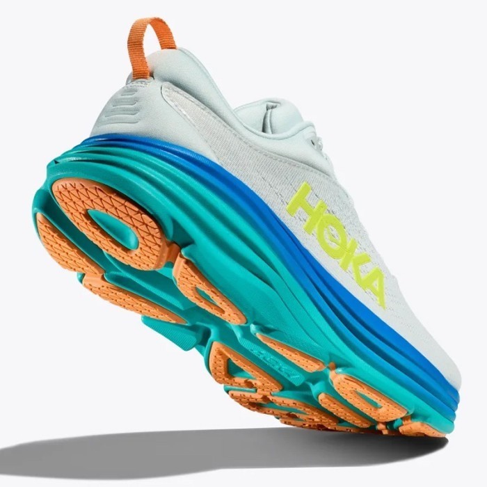 HOKA BONDI 8 WHITE BLUE ORIGINAL