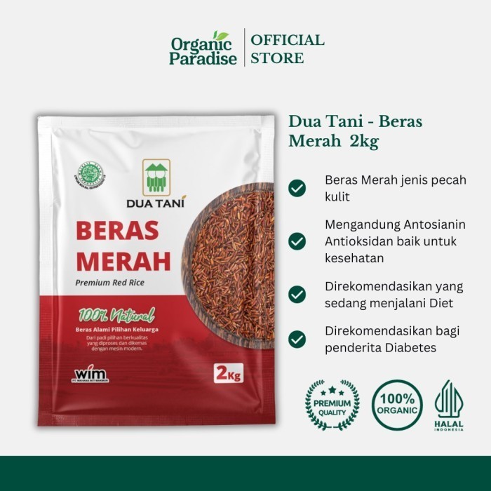 

Beras Merah Dua Tani 2 Kg Organic Halal