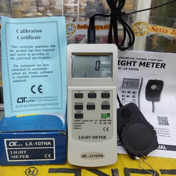 Lutron Lx-107Ha Digital Lux Meter Sd 100.000 Lux