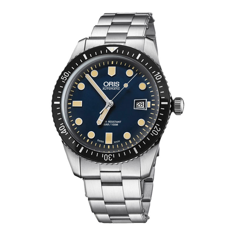 Jam Tangan Pria Oris 01-733-7720-4055-07-8-21-18 Divers Sixty-Five Blue Dial Stainless Steel Strap