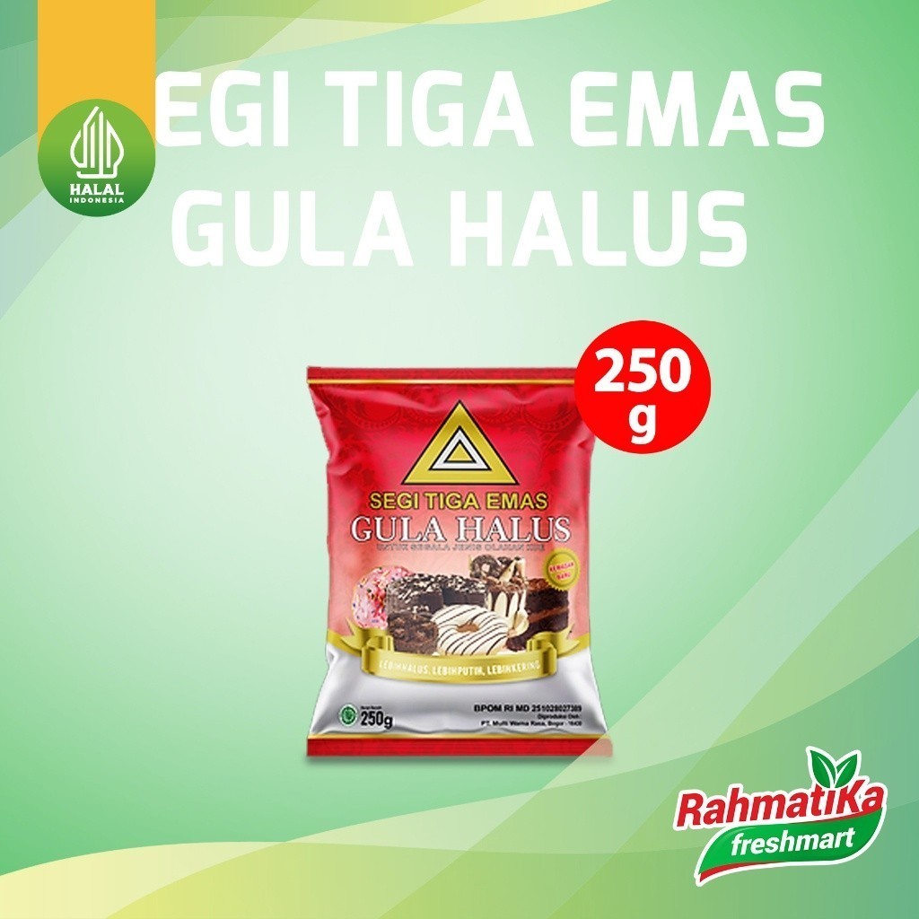 

Segi Tiga Emas Gula Halus 250 gram