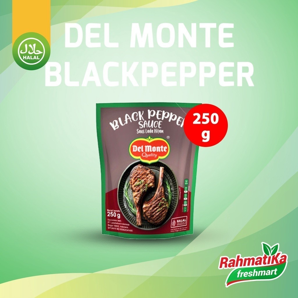 

Del Monte Blackpepper Sauce / Saus Lada Hitam 250 gr (Pouch)