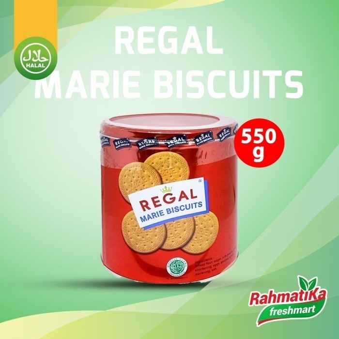 

Regal Marie Biscuits 550 gram (Kaleng)