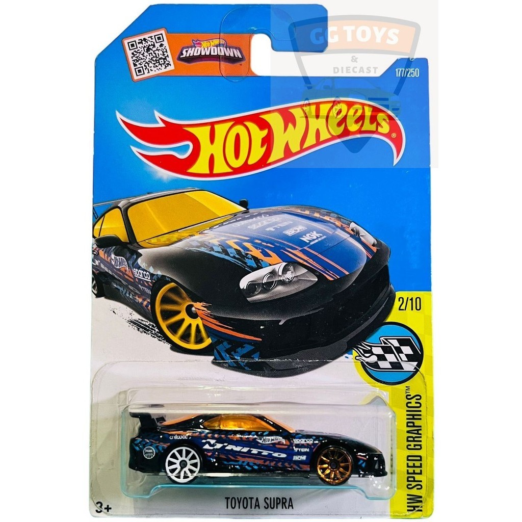 Hotwheels Hot Wheels Reguler Toyota Supra Nitto Hitam (Rare)
