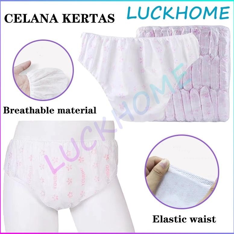 Disposable Travel Underwear CD Kertas Sekali Pakai Celana Dalam Sekali Pakai Wanita