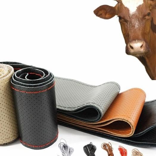 Sarung Cover Stir Setir Mobil Kulit Diydenganalat Jahit/38Cm