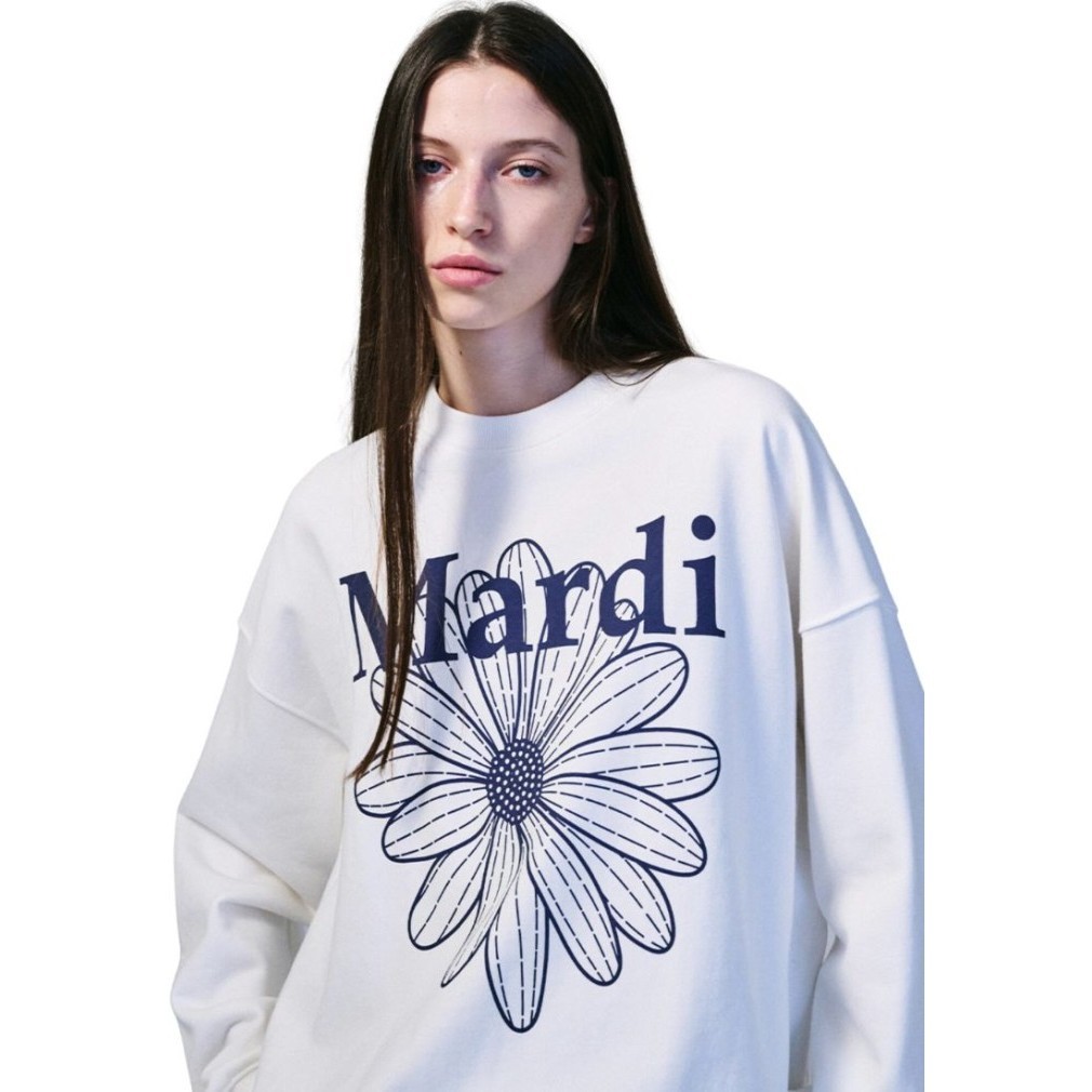 MARDI MERCREDI Sweatshirt FlowerMardi White Navy