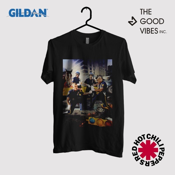 Kaos Band Red Hot Chili Peppers Original Gildan - Policeman