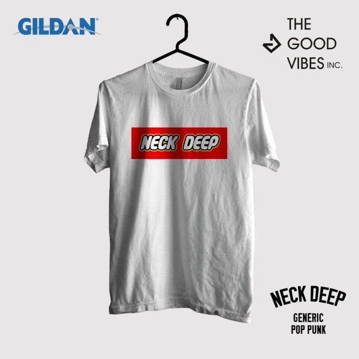 Kaos Band Neck Deep Original Gildan - Logo Lego
