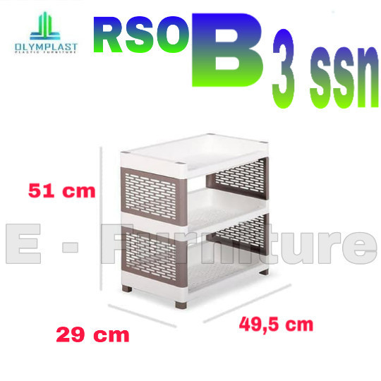 Rak Serbaguna Olymplast 3 Ssn Besar, Rsob 3 Ssn, Rak Plastik Serbaguna