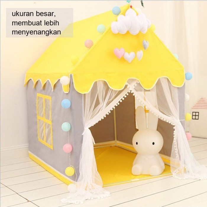 Tenda Bermain Anak / Rumah Istana Anak Free Lampu Led(Selama Stok Ada)